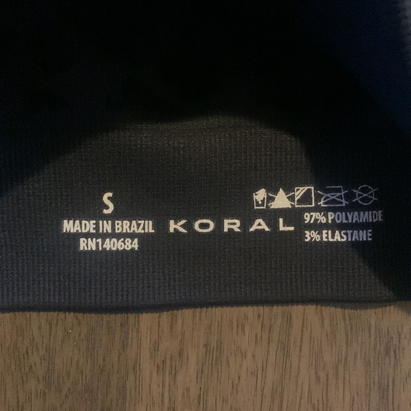 NWT KORAL Activewear Duplo Seamless Bra Leopard Print Navy Blazer - Picture 9 of 16